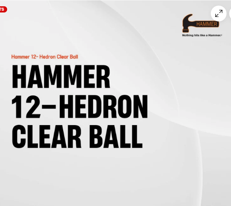 Hammer 12-Hedron Clear Orange Spare Bowling Ball 14lb – Undrilled New In Original Box – RARE